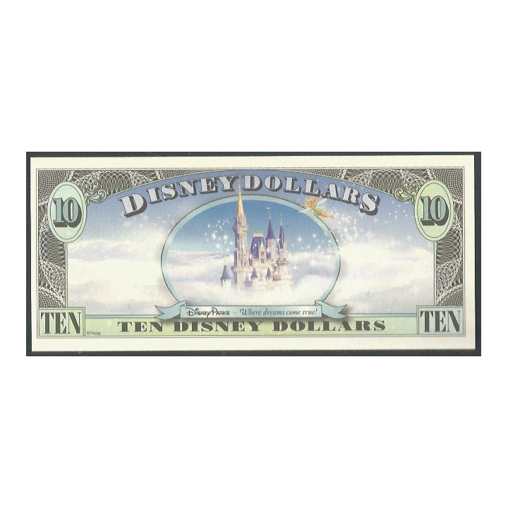 Disney 10 Dollars 2007 Cinderella reverso
