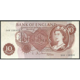 Inglaterra 10 Shilling ND1962-6 P373b