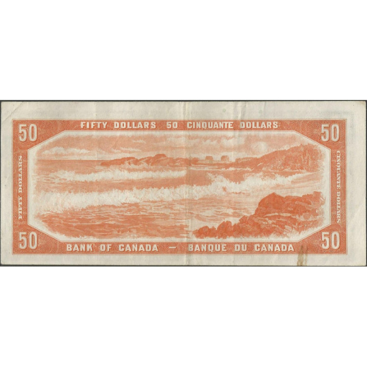Canada 50 Dollars 1954 (1955-61) P81a reverso