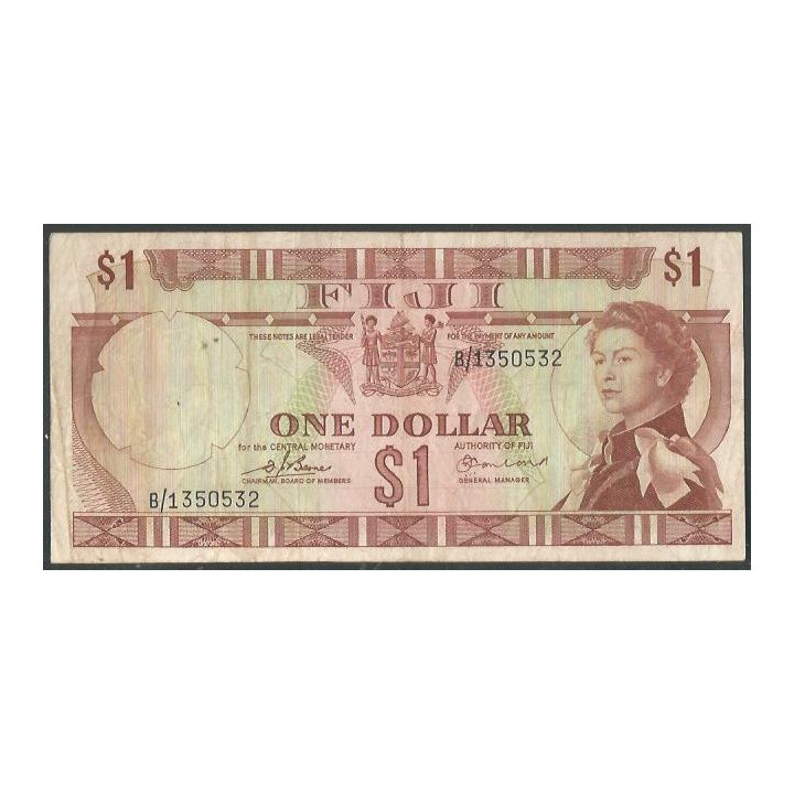 Fiji 1 Dollar ND1974 P71a
