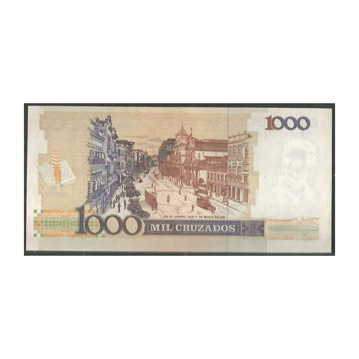 Brasil 1.000 Cruzados ND1987 P213a reverso
