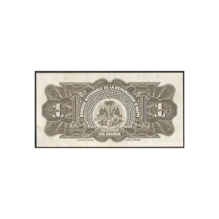 Haiti 1 Gourde L1919 P200a(1-1) reverso