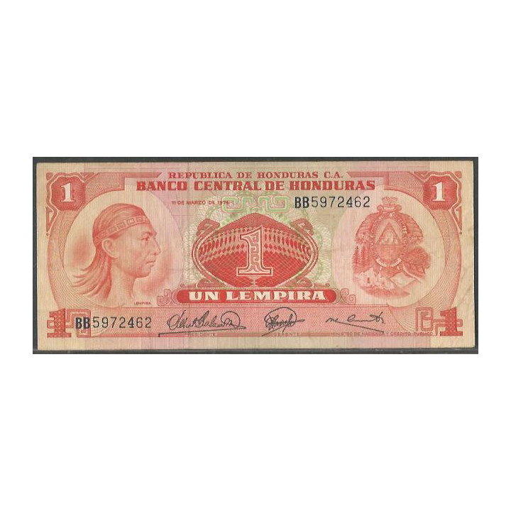 Honduras 1 Lempira 11 Mar 1974 P58