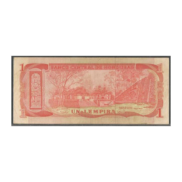 Honduras 1 Lempira 11 Mar 1974 P58 reverso