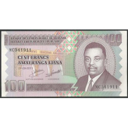 Burundi 100 Francs 1 Sep 2011 P44b