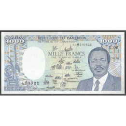 Camerun 1.000 Francs 1 Ene 1989 P26a