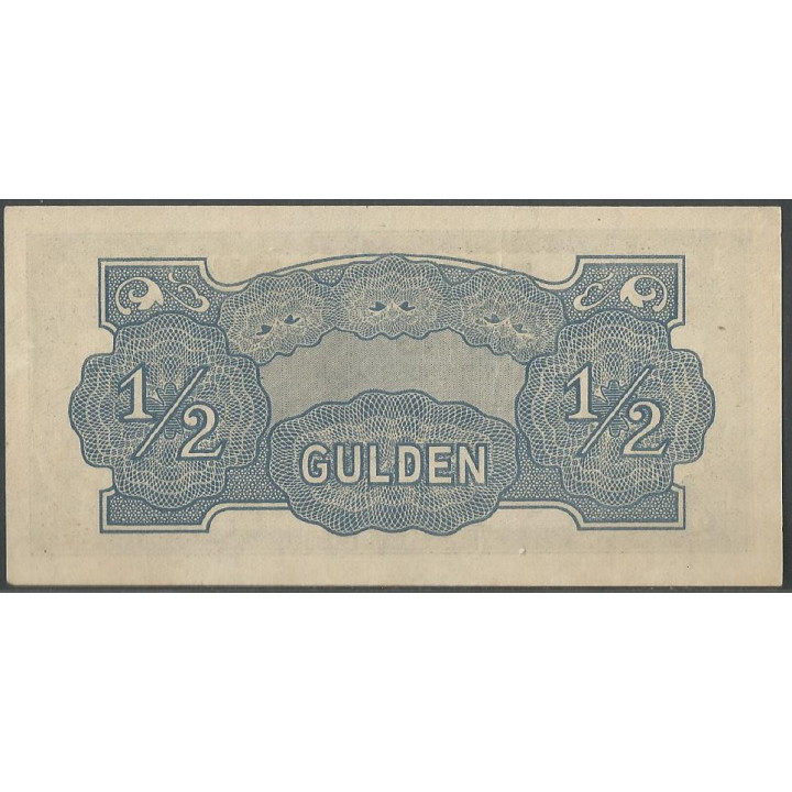 Indias Holandesas Ocupacion Japon WWII 1/2 Gulden ND1942 Serie SL P122b reverso