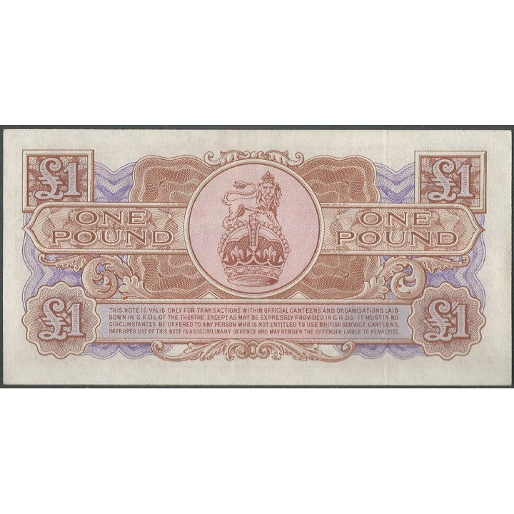 Inglaterra 1 Pound ND1956 Serie 3 PM29 reverso