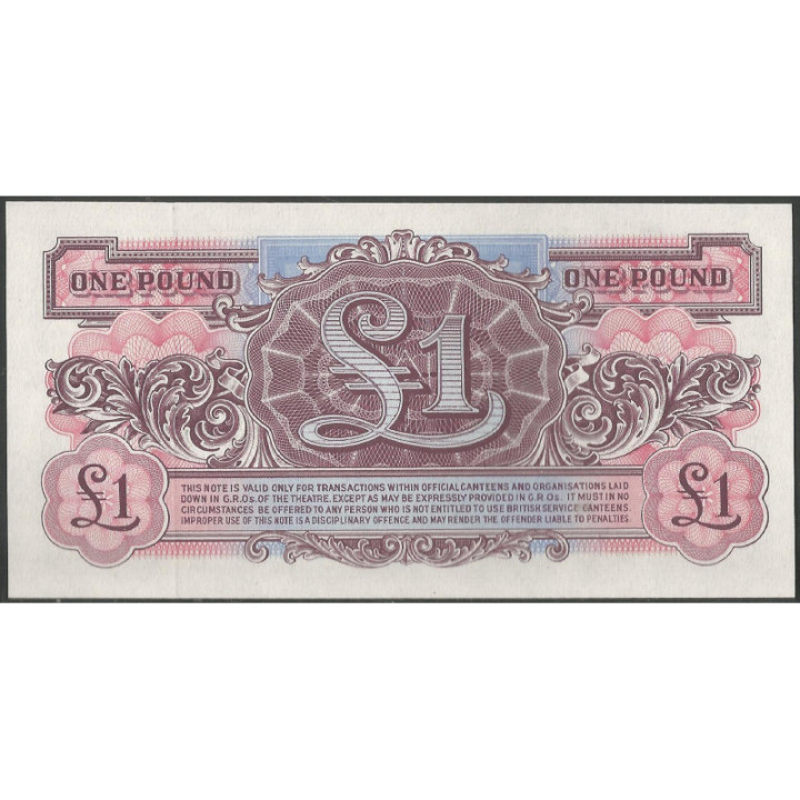 Inglaterra 1 Pound ND1948 Serie 2 PM22 reverso