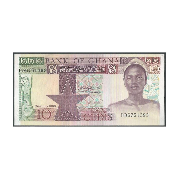 Ghana 10 Cedis 2 Jul 1980 P20c