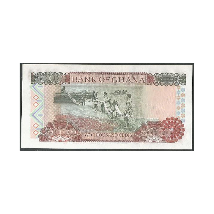 Ghana 2.000 Cedis 2 Sep 2002 P33g reverso