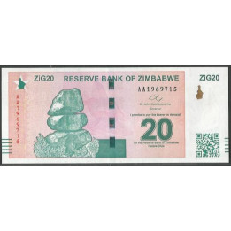 Zimbabwe 20 Zig 2024 P111