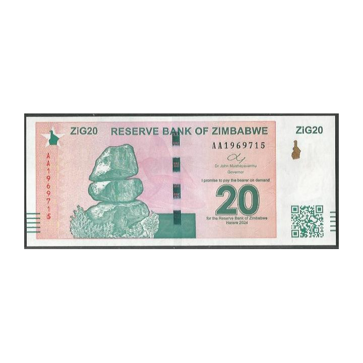 Zimbabwe 20 Zig 2024 P111