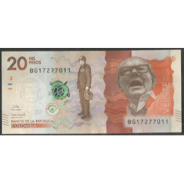 Billete de 20.000 Pesos 24 Oct 2023 Serie BG BGWNF20-