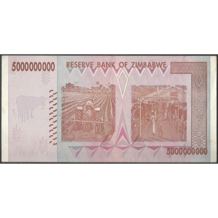 Zimbabwe 5.000.000.000 Dollars 5 Nov 2008 P85 reverso