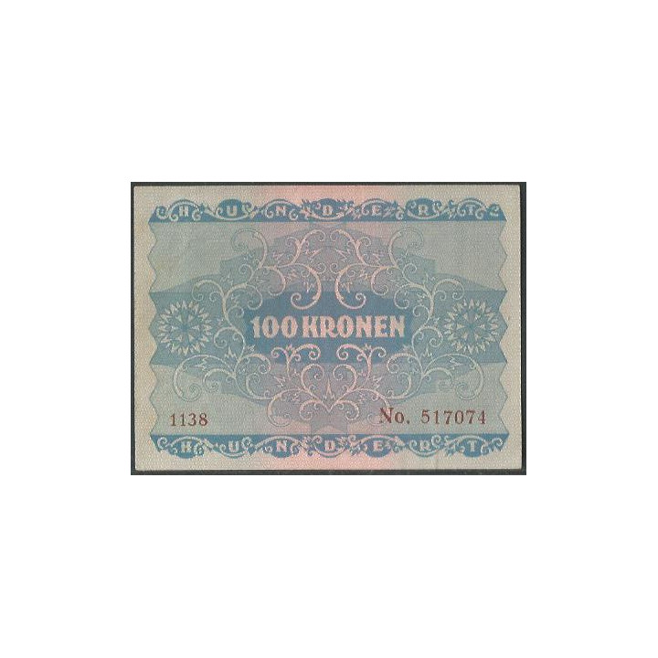 Austria 100 Krone 2 Ene 1922 P77 reverso