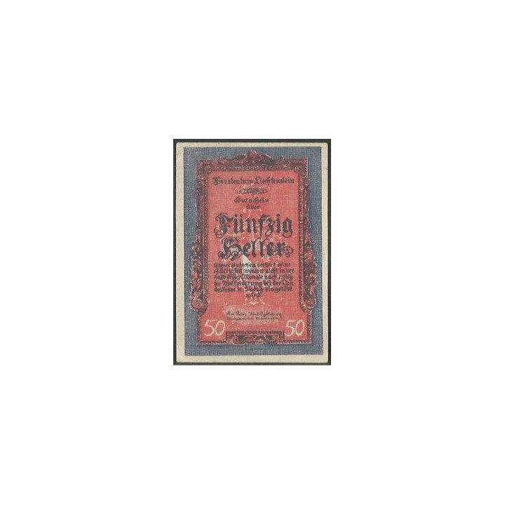 Liechtenstein 50 Heller ND1920 P3