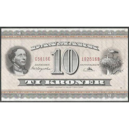 Dinamarca 10 Kroner 1961 P44u