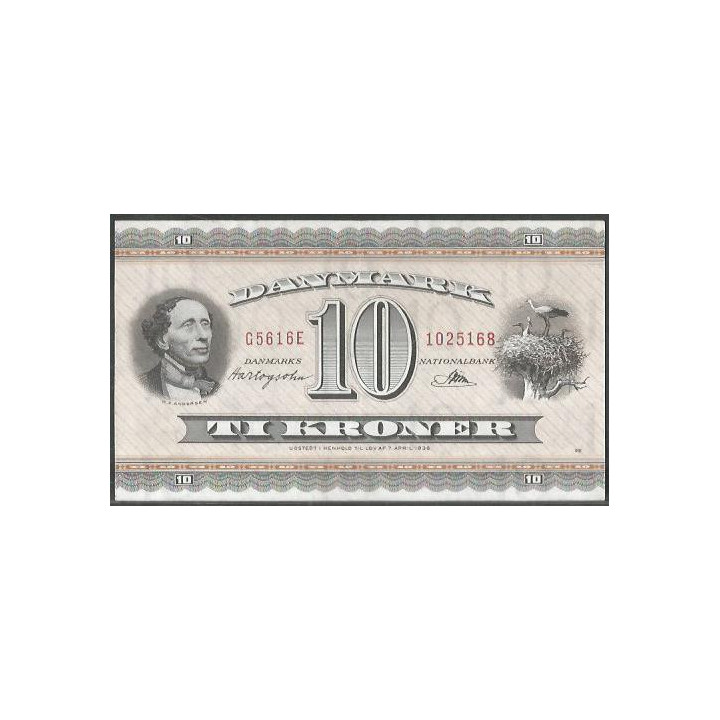 Dinamarca 10 Kroner 1961 P44u