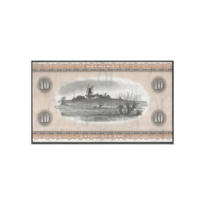 Dinamarca 10 Kroner 1961 P44u reverso