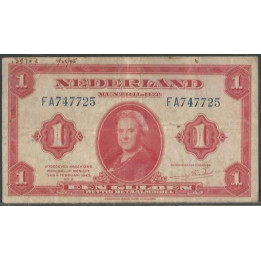 Holanda 1 Gulden 4 Feb 1943 P64a