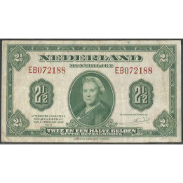 Holanda 2 1/2 Gulden 4 Feb 1943 P65a
