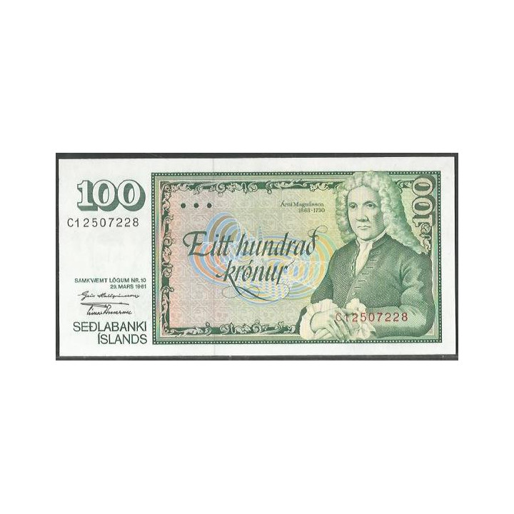 Islandia 100 Kronur 29 Mar 1961 (81) P50a8