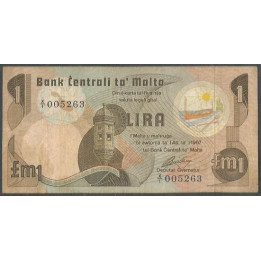 Malta 1 Lira L1967 (79) P34a
