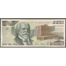 Mexico 2.000 Pesos 24 Feb 1987 Serie CY P86b