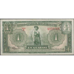 Paraguay 1 Guarani L1952 Serie B P185b2