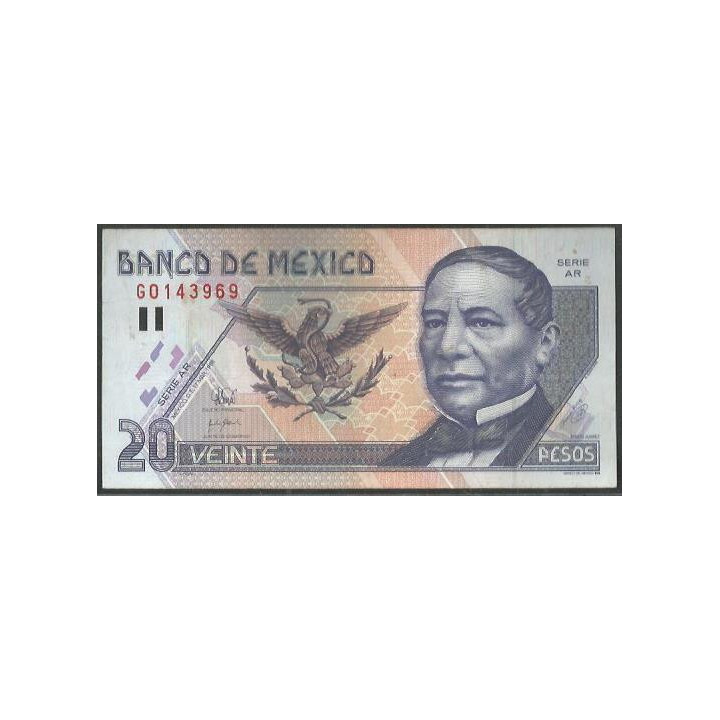 Mexico 20 Pesos 17 Mar 1998 Serie AR P106c
