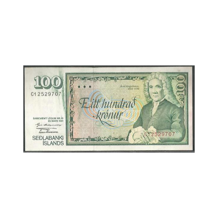 Islandia 100 Kronur 29 Mar 1961 (81) P50a8