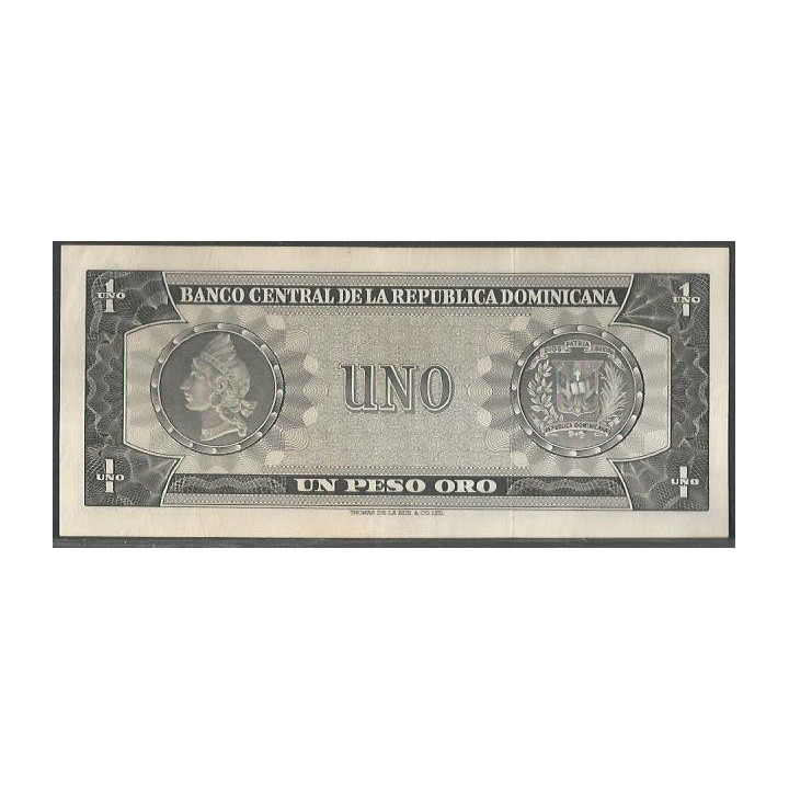Rep. Dominicana 1 Peso ND1970-2 P99a3 reverso