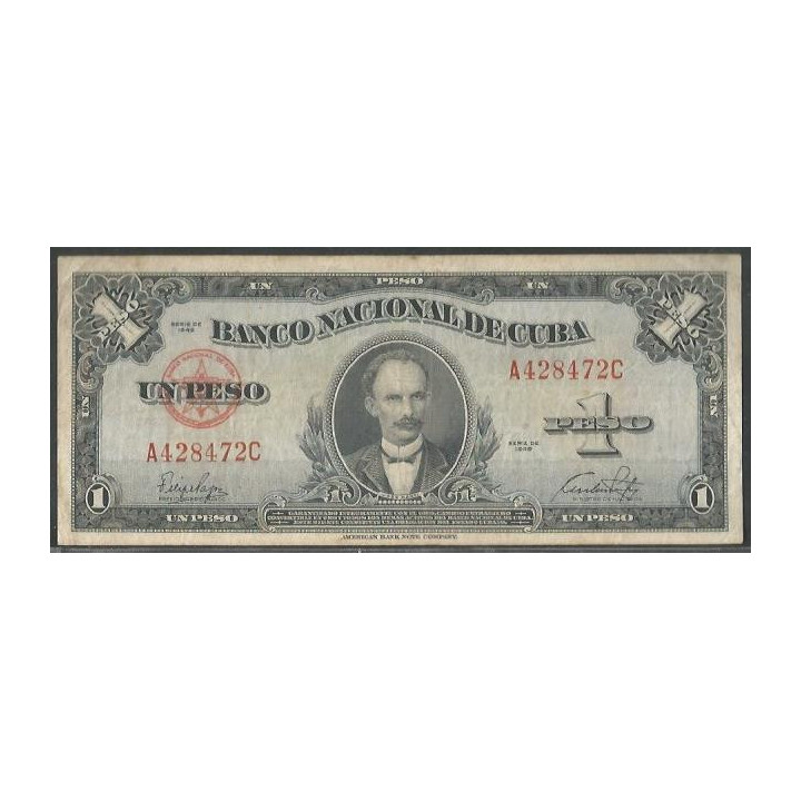 Cuba 1 Peso 1949 P77a
