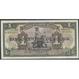 Bolivia 1 Boliviano ND1929 Serie F4 P112