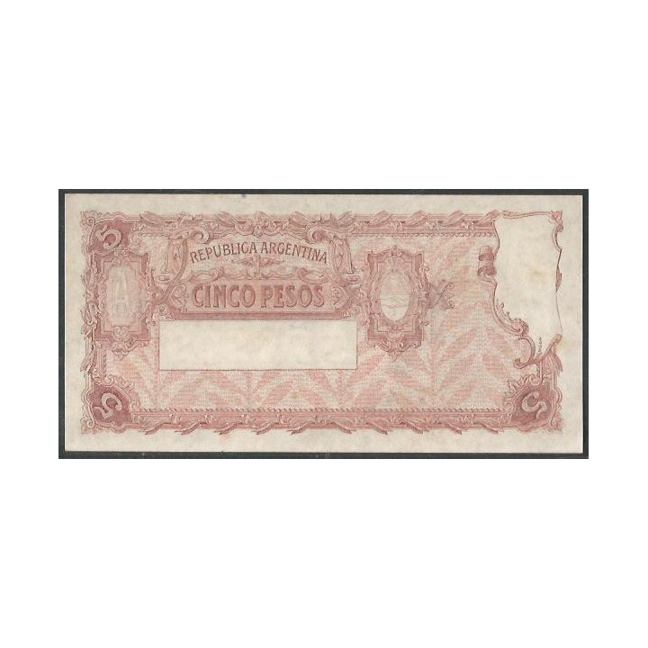 Argentina 5 Pesos ND1951-9 Serie H P264(5) reverso