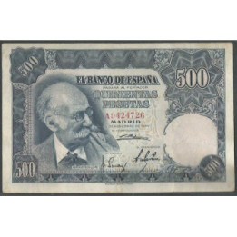España 500 Pesetas 15 Nov 1951 P142a