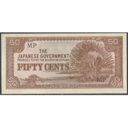 Malaya - Ocupacion Japonesa WWII 50 Cents ND1942 MP PM4b
