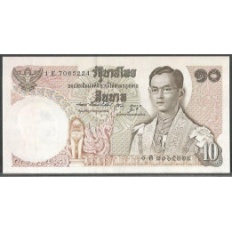Tailandia 10 Bath ND1969-78 Firma 48 P83