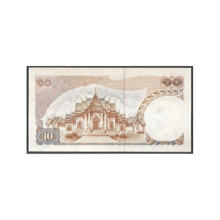 Tailandia 10 Bath ND1969-78 Firma 48 P83 reverso