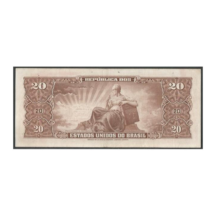 Brasil 20 Cruzeiros ND1955-61 P160b reverso