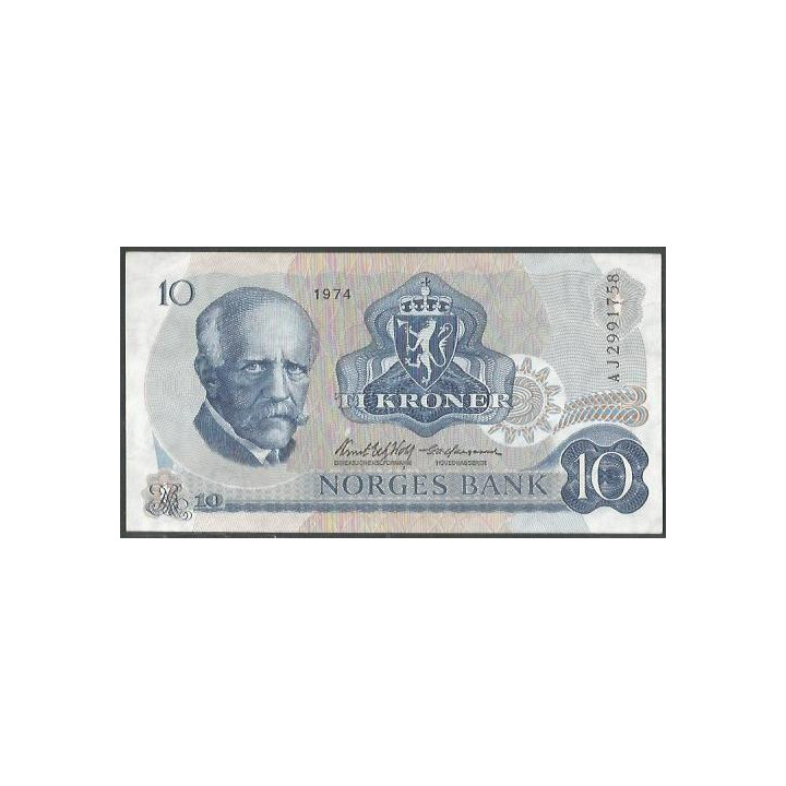 Noruega 10 Kroner 1974 P36b