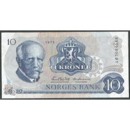 Noruega 10 Kroner 1975 P36b