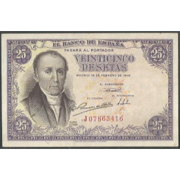 España 25 Pesetas 19 Feb 1946 P130