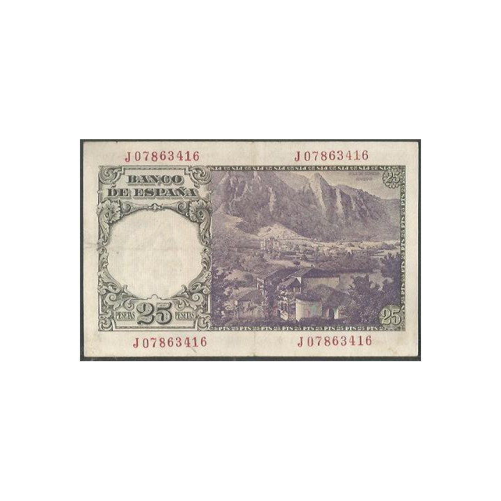 España 25 Pesetas 19 Feb 1946 P130 reverso