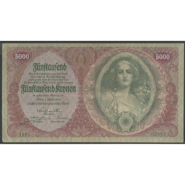 Austria 5.000 Krone 2 Ene 1922 P79