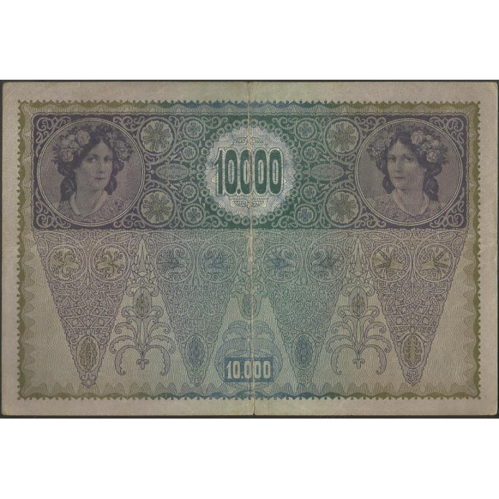 Austria 10.000 Kronen 2 Nov 1918 P65 reverso