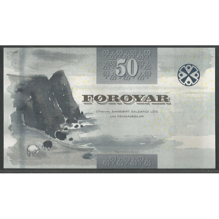 Islas Faroe 50 Kronur 2011 P29 reverso