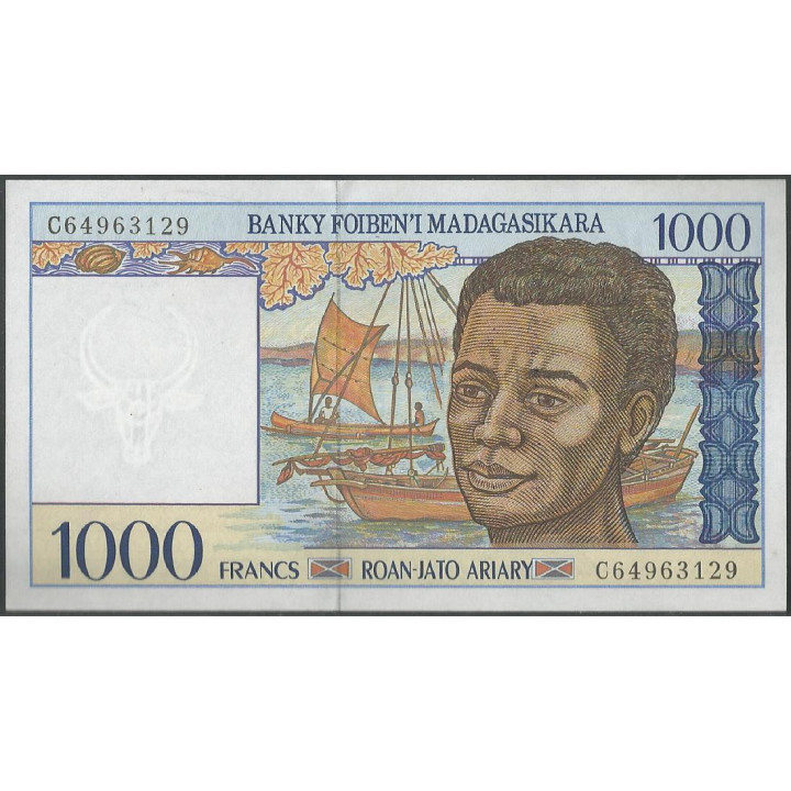 Madagascar 1.000 Francs ND1994 Firma 5 P76b