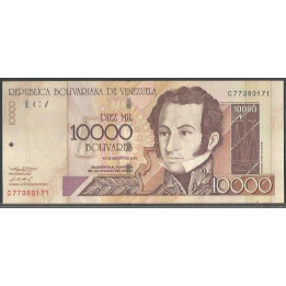 Venezuela 10.000 Bolivares 13 Ago 2002 C 8 Dig P85c